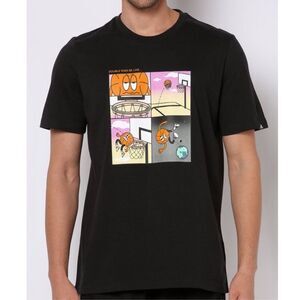 Adidas Double Rims Graphic Short Sleeve T-Shirt Mens Size L Black Basketball